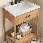 Modway - Zaire 24" Vanette de salle de bain - Blanc naturel-Jambes effilées