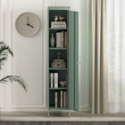 Manhattan Comfort - Armoire de rangement individuelle moderne Naomi 15 po avec casier - Vert-Lignes épurées et silhouette minimaliste, parfait pour les espaces contemporains et transitionnels