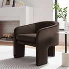 Modway - Greer Velours Performance Rembourré Fauteuil d’accent - Marron chocolat-Conception à 3 jambes