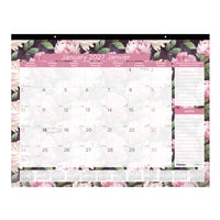 Blueline - 2027 Calendrier sous-main mensuel Ruban rose - rose - 22 po x 17 po - bilingue-12 mois, de janvier à décembre