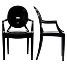 Modway - Casper Fauteuils de salle à manger Ensemble de 2 - Noir-Pour un usage extérieur/intérieur