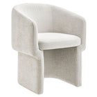 Modway - Verity Barrel Back Chenille Fauteuil à manger - Ivoire-Chaise à salle à manger à dossier en tonneau