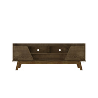 Manhattan Comfort - Meuble TV Marcus 62,99 po style Mid-Century Modern - Brun Rustique-Meuble TV autoportant de style milieu du siècle moderne pour salon et chambre