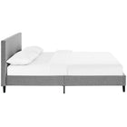 Modway - Anya Tissu Lit Queen, Gris clair-Base en contreplaqué robuste et rembourré