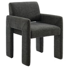 Modway - Daven Tissu Chaise de salle à manger rembourrée in Fusain-Fauteuil polyvalent pour salle à manger