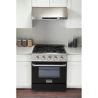 Kucht - 30 po Série KNG Cuisinière Pro Style au gaz propane - Acier inoxydable/Noir-Porte de four interchangeable disponible en neuf couleurs