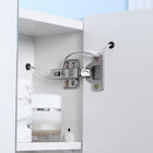 Kleankin - Armoire à pharmacie à éclairage DEL avec miroir tactile intelligent - blanc-Étagère supérieure réglable, répond à divers besoins de rangement 