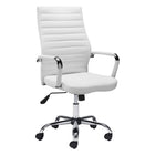 Zuo - Primero Chaise de bureau - Blanc-Rembourrage capitonné apportant texture élégante et confort raffiné