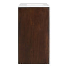 Modway - Appia 36" Vanette de salle de bain - Blanc noyer-Trous centraux de 8"