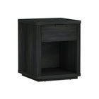 Manhattan Comfort - Ensemble de 2 tables de chevet modernes Evelyn 20" à 1 tiroir - gris charbon-Poignées de tiroir horizontales et épurées pour un aspect propre et dégagé