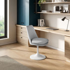 Modway - Lippa Salle à manger pivotante Rembourré Fauteuil d’appoint - Blanc gris clair-Capacité de pivot à 360º