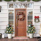 HOMCOM - 2 sapins de Noël artificiels de 60 cm avec éclairage LED-Placement flexible grâce à la conception à piles, la conception sans fil et le taux d'étanchéité IP44 permettent une utilisation en extérieur 