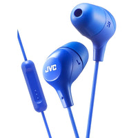 JVC - Écouteurs intra-auriculaires HA-FX38M-A Marshmallow avec microphone et télécommande, bleu-Écouteurs intra-auriculaires câblés