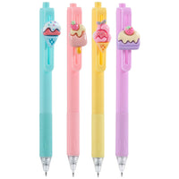 Merangue - Stylo rétractable Sweets - Lot de 4-Stylos fantaisie avec des embouts au design adorable