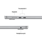 Apple - MacBook Air 15 po - M5 - 10 coeurs - 1 To SSD - Mémoire 24 Go - Argent-Connectez Absolument Tout - MacBook Air comprend deux ports Thunderbolt 4, un port de recharge MagSafe, une prise pour écouteurs ainsi que la puce réseau sans fil N1 d’Apple pour le Wi-Fi 7 et le Bluetooth 6. Et il prend en charge Jusqu’à deux moniteurs externes