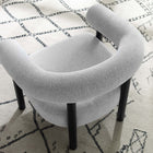 Modway - Sable Tissu rembourré Fauteuil - Gris clair noir-Tissu doux à bruyère