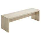 Modway - Mirella 62" Imitation Travertin Long Bench - Travertin-Panneau de particules et MDF