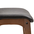 HOMCOM - Tabourets de bar hauteur comptoir avec cuir PU - brun foncé - paquet de 2-Patins de protection pour plus de stabilité et pour protéger le sol 
