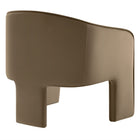Modway - Greer Velours Performance Rembourré Fauteuil d’accent - Taupe-Glissières de plancher sans marquage