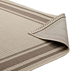 Modway - Rim Bordure solide intérieure et extérieure Tapis de comédie 8 pi l x 10 pi L - Beige clair et beige foncé-Haute densité / Tissé à la machine