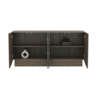 Manhattan Comfort - Ardea 60" Buffet Contemporain à 4 Portes - Noyer-Assemblage à domicile requis Tout le matériel inclus
