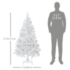 HOMCOM - Arbre de Noël Artificiel 5 Pieds Décoration Maison Fête Pin Ouverture Auto-Il est peu probable que les branches ignifuges prennent feu ou causent de graves dommages domestiques 