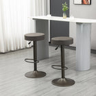 HOMCOM - Tabourets de bar modernes pivotants et réglables - gris foncé - paquet de 2-Hauteur d’assise réglable 
