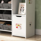 Qaba - Organisateur de rangement pour jouets avec 9 bacs amovibles - blanc-Surface peinte lisse, facile à nettoyer  
