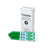 Crayola - Marqueurs lavables Broad Line − Vert − Paquet de 12-Ajoutez des couleurs vives et vibrantes à vos dessins, projets scolaires et autres projets créatifs