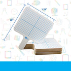 Flipside Products Pâtes à dessin rectangulaires effaçables à sec double face (3/8 po quadrillé/vierge), paquet de 12 pour la classe-5