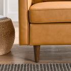 Modway - Impart Cuir authentique Fauteuil - Tan-Rubberwood Legs
