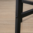 HOMCOM - Table à manger industrielle ronde 31,5 po pour 4 personnes - brun rustique-Couleur : brun rustique, noir 
