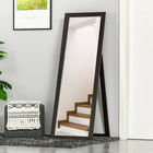 HOMCOM - Miroir pleine longueur - 20,1 po l x 57,9 po H - marron-Cadre en MDF solide, idéal comme pièce maîtresse de votre mobilier 