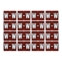 Pendaflex Étiquettes de classement à onglet marron A–Z – W – Paquet de 240-Compatibles avec les étiquettes de la série Datafile L8701