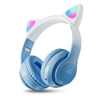 MyBat - Casque Bluetooth Pro Katchy Kitty, Bleue-Jusqu'à 40 heures de batterie avec charge rapide: Pour un plaisir durable, écoutez sans fil jusqu'à 40 heures et rechargez la batterie en seulement 2 heures avec le câble USB Type-C pratique. Une recharge rapide de 5 minutes vous offre 2 heures supplémentaires de musique
