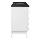 Modway - Render 48" Vanité de salle de bain à un seul lavabo - Blanc Noir-Tiroirs à extension complète