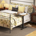 HOMCOM - Bureau debout pneumatique à hauteur réglable - 25,6 po L x 18,9 po l x 43,3 po H - brun rustique-Grand plateau de 25,6 po x 18,9 po offrant beaucoup d’espace, avec des bords arrondis pour plus de sécurité