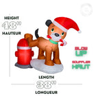 GEMMY - Chien de Noël gonflable et borne d'incendie - 122 cm-Pour usage intérieur et extérieur