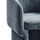 Modway - Verity Barrel Back Chenille Fauteuil à manger - Bleu ardoise-10