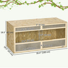 PawHut - terrarium pour reptiles - aquarium de 58 gallons pour reptiles avec portes coulissantes-Pour obtenir plus de chaleur, ajoutez un tapis chauffant au fond 