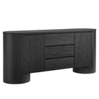 Modway - Duval 71" arrondi Armoire de rangement de buffet - Noir-Armoire de rangement polyvalente