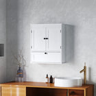 HOMCOM - Armoire à pharmacie avec étagère réglable - blanc-Étagère réglable à trois niveaux pour personnaliser l’espace de rangement