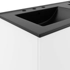 Modway - Vitality Double évier 48" Vanette de salle de bain - Blanc Noir-Assemblée requise