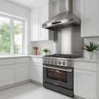 Kucht - 36 po Série KDF Cuisinière Pro Style au gaz propane - Acier inoxydable/Bleu clair-Allumage électronique avec rallumage automatique pour une sécurité accrue et un contrôle fiable de la flamme, réduisant les risques de fuite de gaz