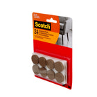 Scotch - Coussinets de fixation antidérapants, bruns, 25,4 mm (1 po), Paquet de 24-4
