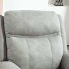HOMCOM - Fauteuil inclinable manuel avec massage par vibration et poches latérales - gris-Poches latérales pour ranger facilement les télécommandes ou autres petits objets 