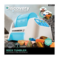 Discovery - #MINDBLOWN Ensemble de broyeur à roches motorisé-Comprend tout ce qu’il faut pour commencer votre parcours de broyage de pierres incluant des pierres de départ assorties, un produit de polissage à grain moyen et fin, et un guide de broyeur détaillé pour vous permettre de commencer
