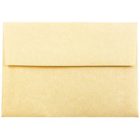  JAM Paper Enveloppes d'invitation parchemin A1 4 barres - 3,625 x 5,125 po - Or antique recyclé - paquet de 50-Couleur : Or antique, Les enveloppes présentent une finition parchemin marbré pour une touche élégante