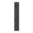 Ceha - Casier NH Series batterie de 1, 2 niveaux avec aérations avant à trous, gris graphite-Durabilité de qualité commerciale pour une utilisation intensive quotidienne