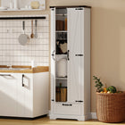 HOMCOM - Armoire de garde-manger 71 po avec 2 portes - blanc-Convient pour la cuisine, la salle à manger ou les espaces de vie avec une touche d'élégance 